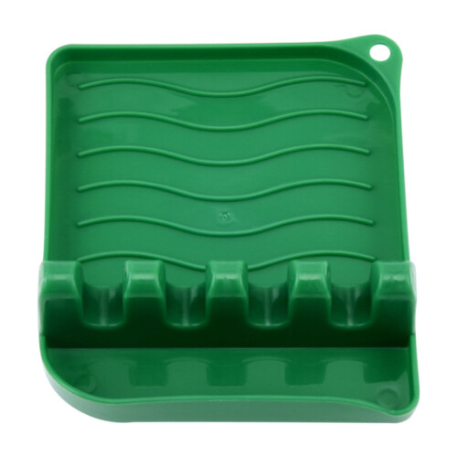 Lepelmat en dekselhouder, paars plastic, 1 stuk 2