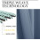 Painel de cortina blackout azul-pedra para cozinha, 42x72 polegadas 4