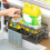 ABS Kitchen Dish Drainer Rack Home Organizer 2