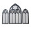 Gothic Cathedral Mirror Set Arched Vintage 3-Piece 2