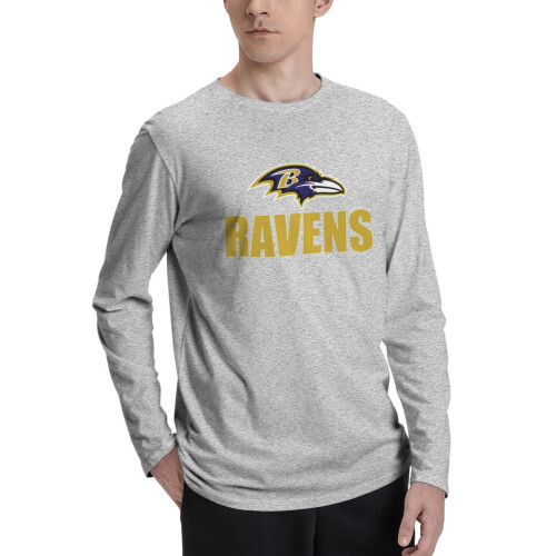Herr långärmad t-shirt med rund hals för basebollfans 1