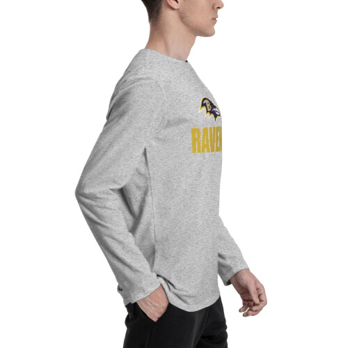 Herr långärmad t-shirt med rund hals för basebollfans 2