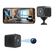 4K/1080P HD Mini-Überwachungskamera für den Innenbereich mit WLAN, Live-Übertragung per Smartphone-App und Akku