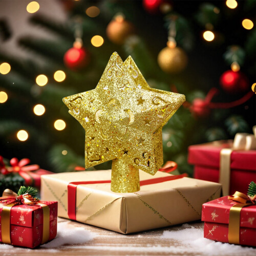 Projetor de topo de árvore de Natal 3D giratório de 9,6 polegadas 1