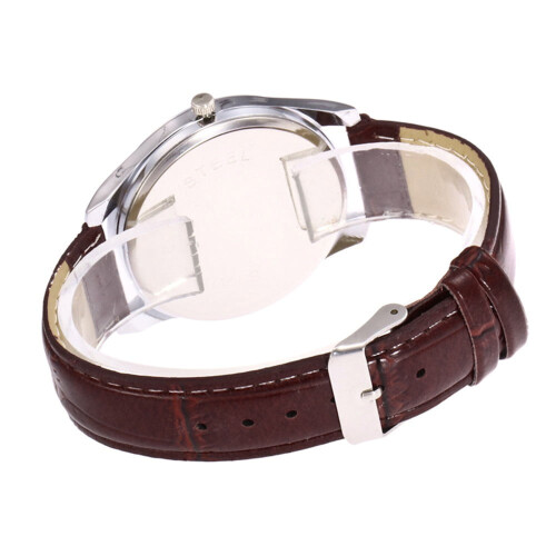 Relógio feminino retrô automático com pulseira de couro 1