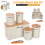 Cream Bread Bin & Tea Coffee 5Pcs Canister Set 2
