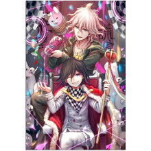 ASPORIC Anime Poster, Kokichi Ouma & Nagito Komaeda, Canvas Muurdecoratie Woonkamer, Vintage Esthetische Posters, Decoratie voor Studentenkamerplank,