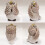 Statue de hibou décorative abstraite en résine, 14 cm 4