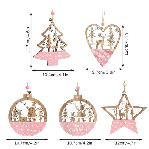 Snowman Christmas Tree Ornament Pink Painted 1 Piece 2