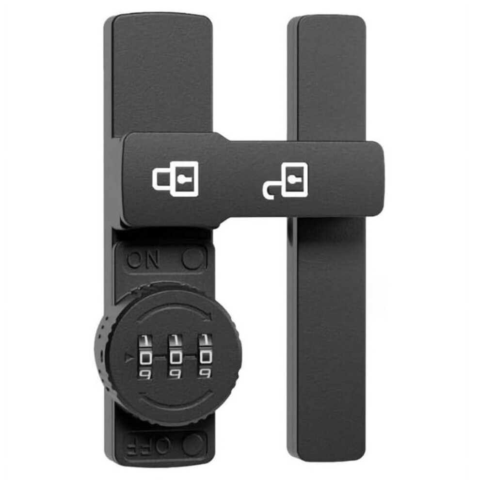 Barn Door Lock Latch 180 Degree Zinc Alloy Matte Black 393040982208