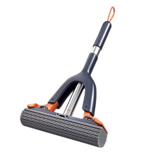 Sponge Mop with Self-Squeeze, Stainless Steel 15" Handle – for Kitchen, Bathroom, Office, Hardwood & Laminate Floors