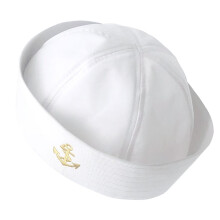 Kids Navy Captain Hat White Military Style