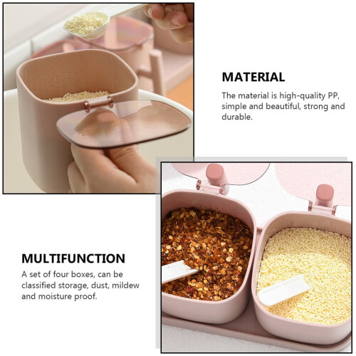 Caja de condimentos de cocina rosa (1 juego) 1
