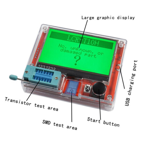 Multi-Meter Transistor Tester TFT Diode Triode Capacitance Meter  ESR NPN PNP MOSFET -T7 T1 T4