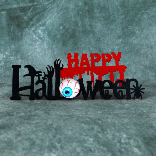 Halloween bordskilt med store øjne design 2