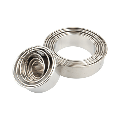 Ausstechformen-Set, rund, Edelstahl, 60-teilig 1