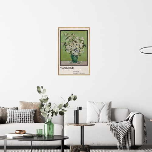 Toile de Van Gogh Roses blanches, 30 x 40 cm 2
