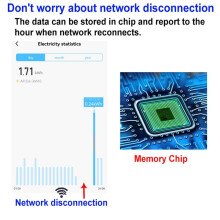 Tuya WiFi Intelligent Bidirectional Single-Phase Meter Solar System Power Production Consumption Monitoring Meter