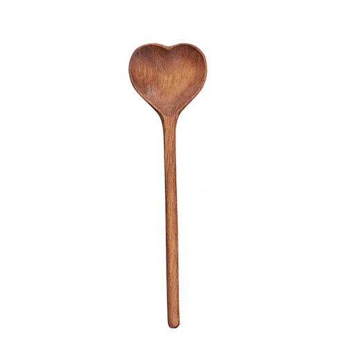 Heart-Shaped Wooden Spoon Set 2 Pieces 1