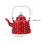 Enamel kettle for tea and Turkish coffee, red, 1 piece 2