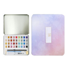 Watercolor Paint Set with Glitter Colors and Eraser, 36