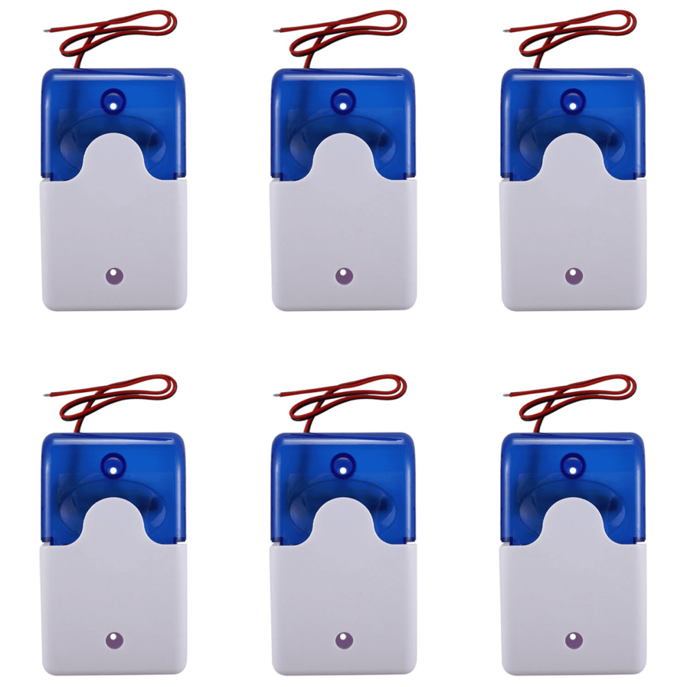 Mini Wired Strobe Siren 12V 115Db Blue Flashing Alarm 393040989030