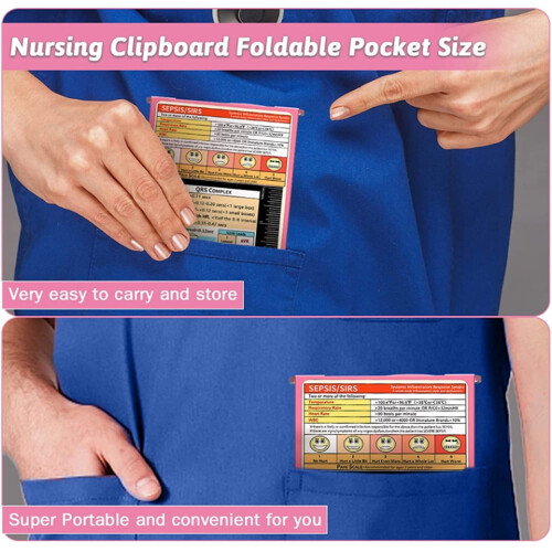 Bloc-notes pliable SKYCARPER pour soins infirmiers avec aide-mémoire 1