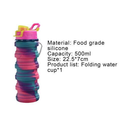 Bouteille d'eau pliable en silicone 500 ml 2