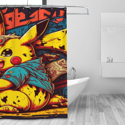 Pokémon-Duschvorhang aus Eisen, 183 x 183 cm 1