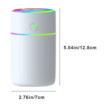 Mini horse lamp humidifier USB-powered white desktop cup