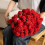 Rose Throw Blanket Red Polyester 24x24 inch 1