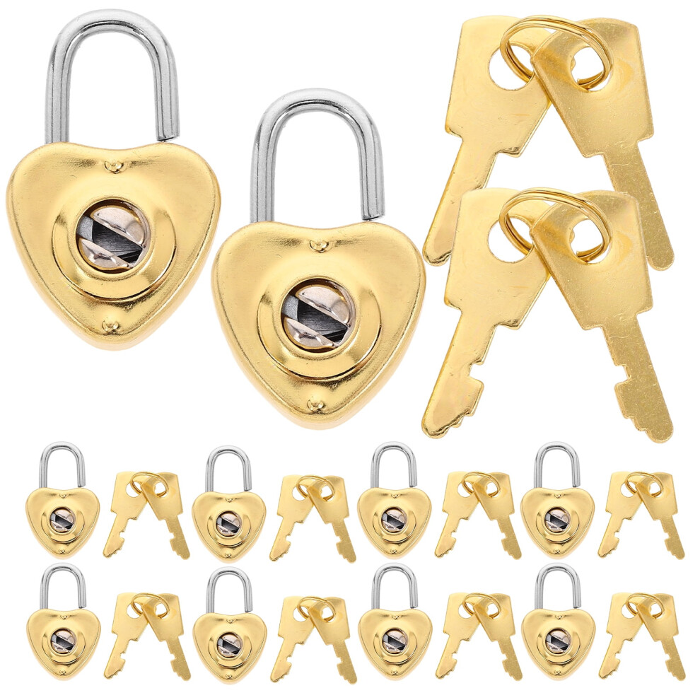 Mini Heart Padlock With Keys For Diaries And Jewelry Boxes 913466168996
