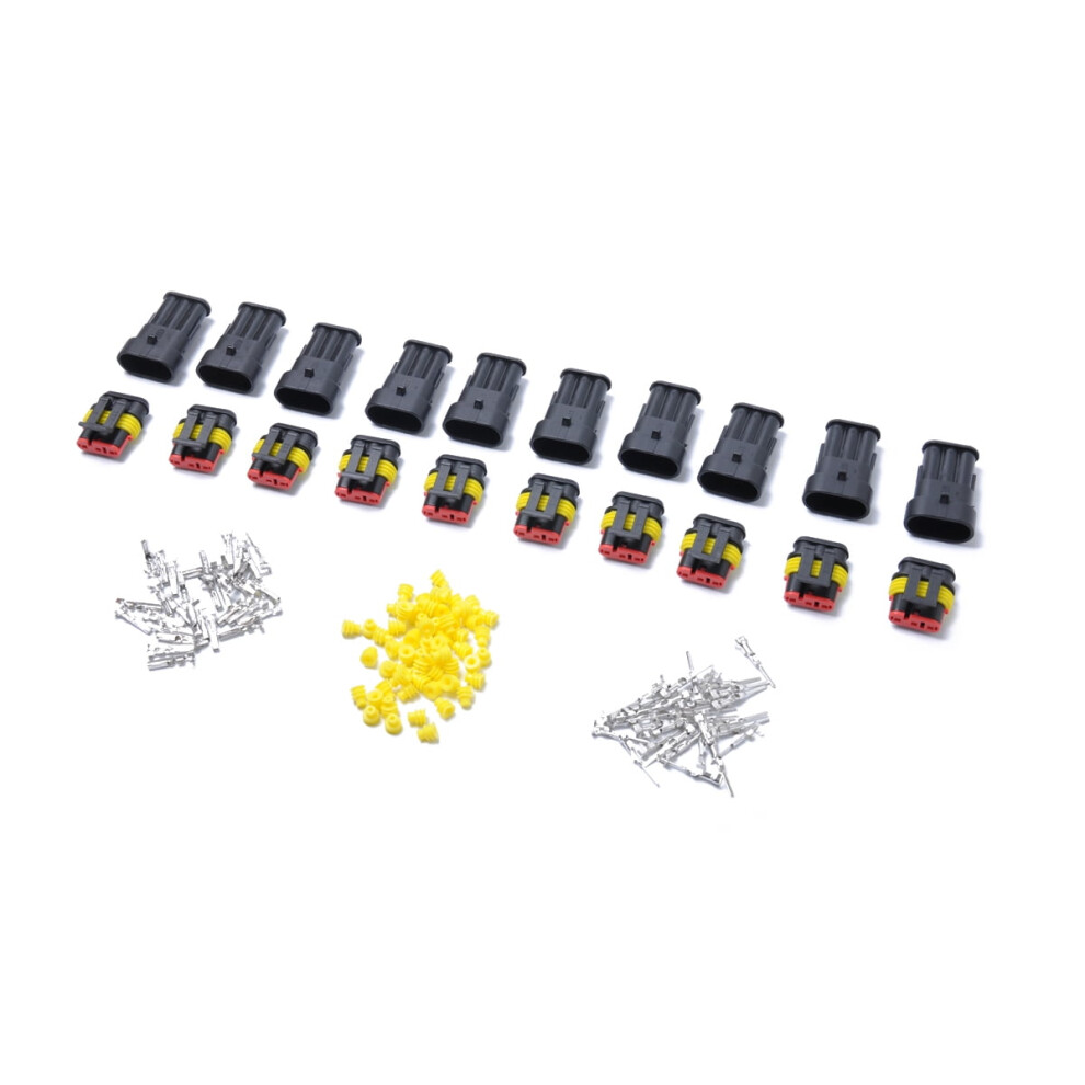 Mizh Waterproof 3-Pin Electrical Terminal Connector Kit 10 9023022610409