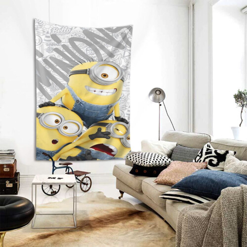 Tapisserie murale Minions 80" x 60" 1