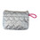 Silver PU quilted pouches for women 1 piece 4