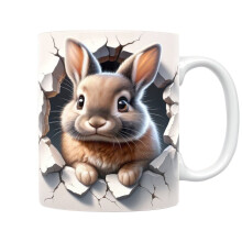 Cană Herrnalise Easter3D cu iepure - Cană de cafea cu iepuraș amuzant - Cană de Paște - Cadouri perfecte cu iepuraș - Ceai drăguț cu iepure