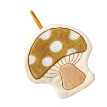 Hand Towels Mushroom Fleece Quick-Dry Absorbent Yellow