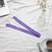 Fashion Yoga Accessories Waist Adjustable Fitness Leg 180CM Stretch Training Strap D-Ring Cotton Belt Buckle Dark