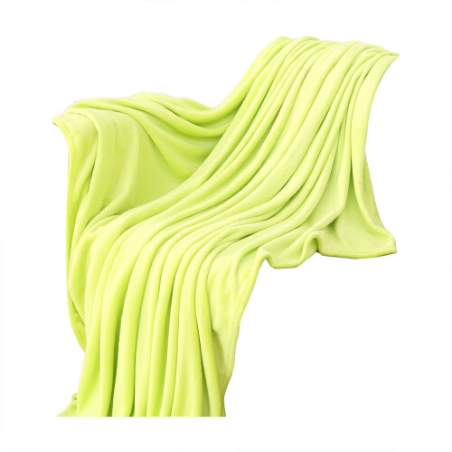 Green Flannel Blanket Polyester 1 Piece 1