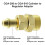 Brass Acetylene Regulator Adapter CGA-200/300/510/520 1 pc 1