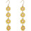 Daisy Drop Dangle Earrings for Women White Yellow Orange 1