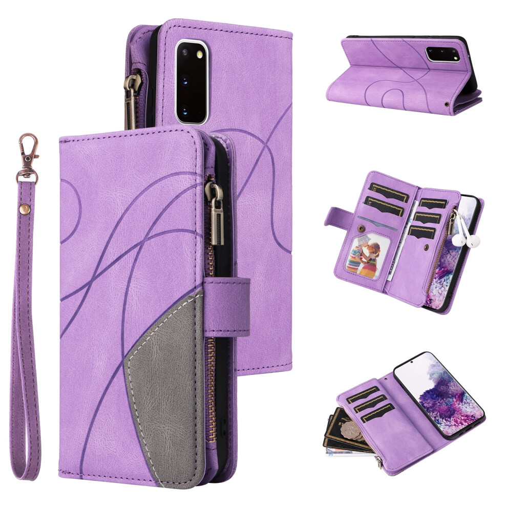 Pu Leather Wallet Case For Samsung Galaxy S20 5G Purple 9130661411882