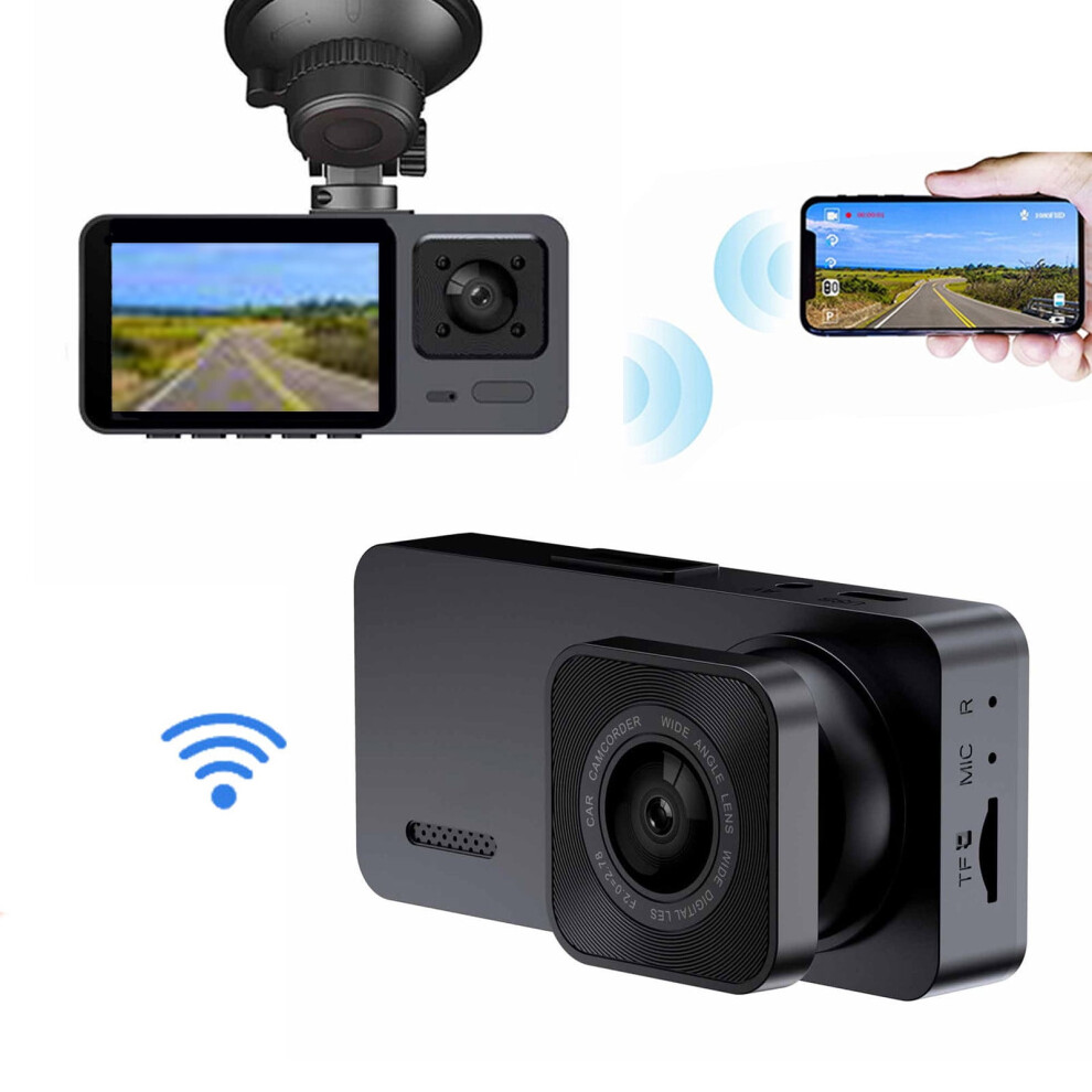 Dual Lens Dash Cam 1080P 8.64.3 Inch With Motion Detection 9130661412483