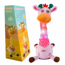 Pluche giraffe die praat, danst en zingt met LED-verlichting