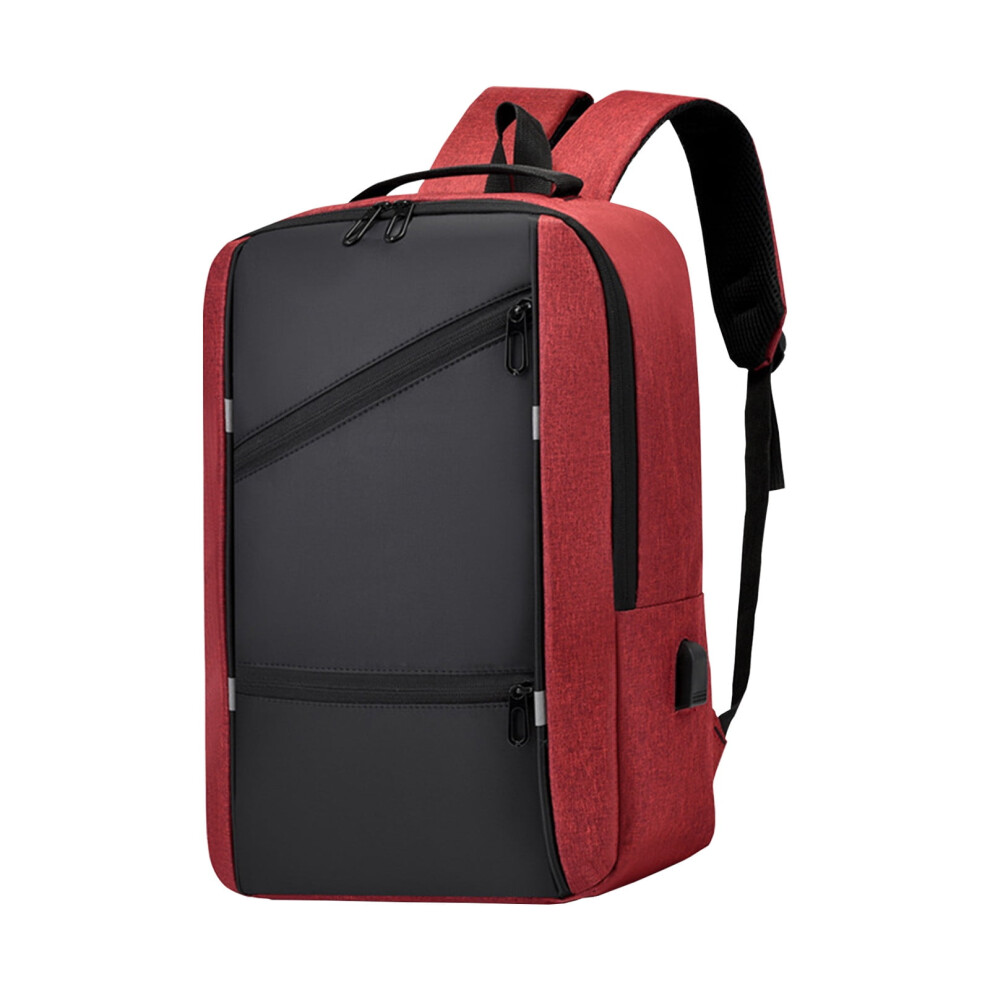 Waterproof Laptop Backpack Lightweight Business Travel Bag Red 9399596331355