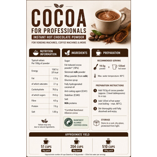 Hot Chocolate Powder 4kg Instant Cocoa Drink Mix 2
