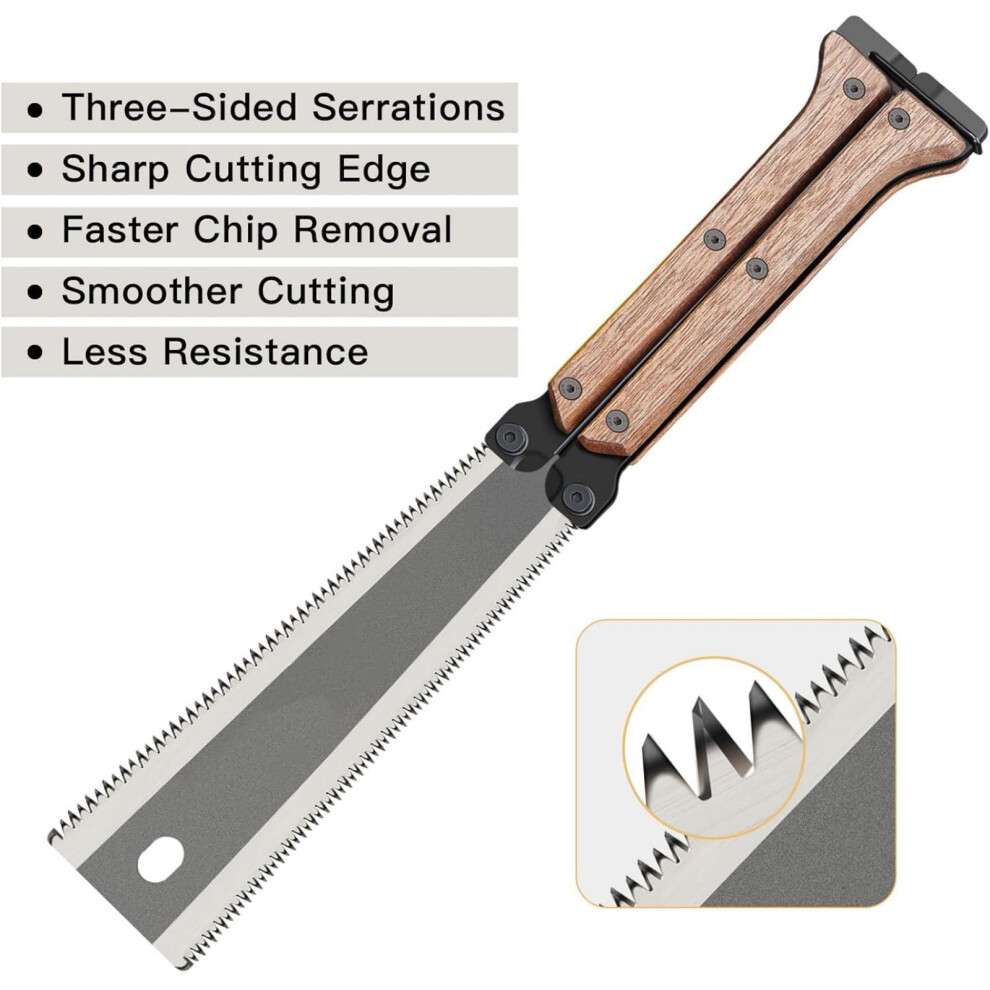 Folding Hand Saw 5.5 Inch Double-Edge 13 14 Tpi 968604595813