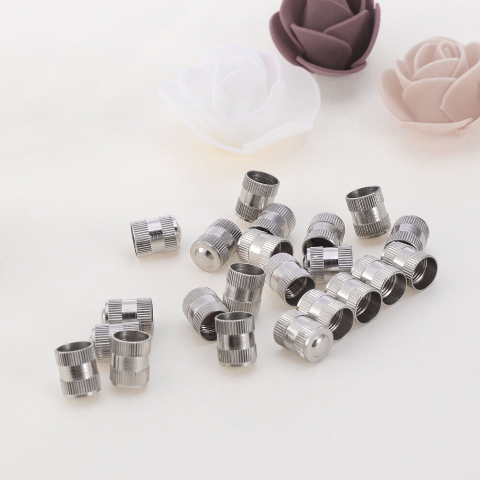 Tire Stem Caps Copper 20 Pcs Silver 9085618007611