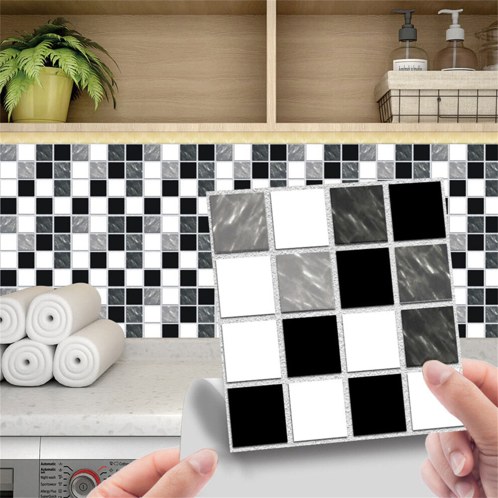 Pvc Peel-And-Stick Wall Backsplash Tiles 24 Pcs 393040927520