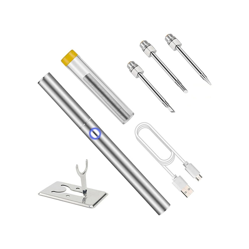 Wireless Charging Welding Tool Silver With 3 Soldering Iron 393040929326
